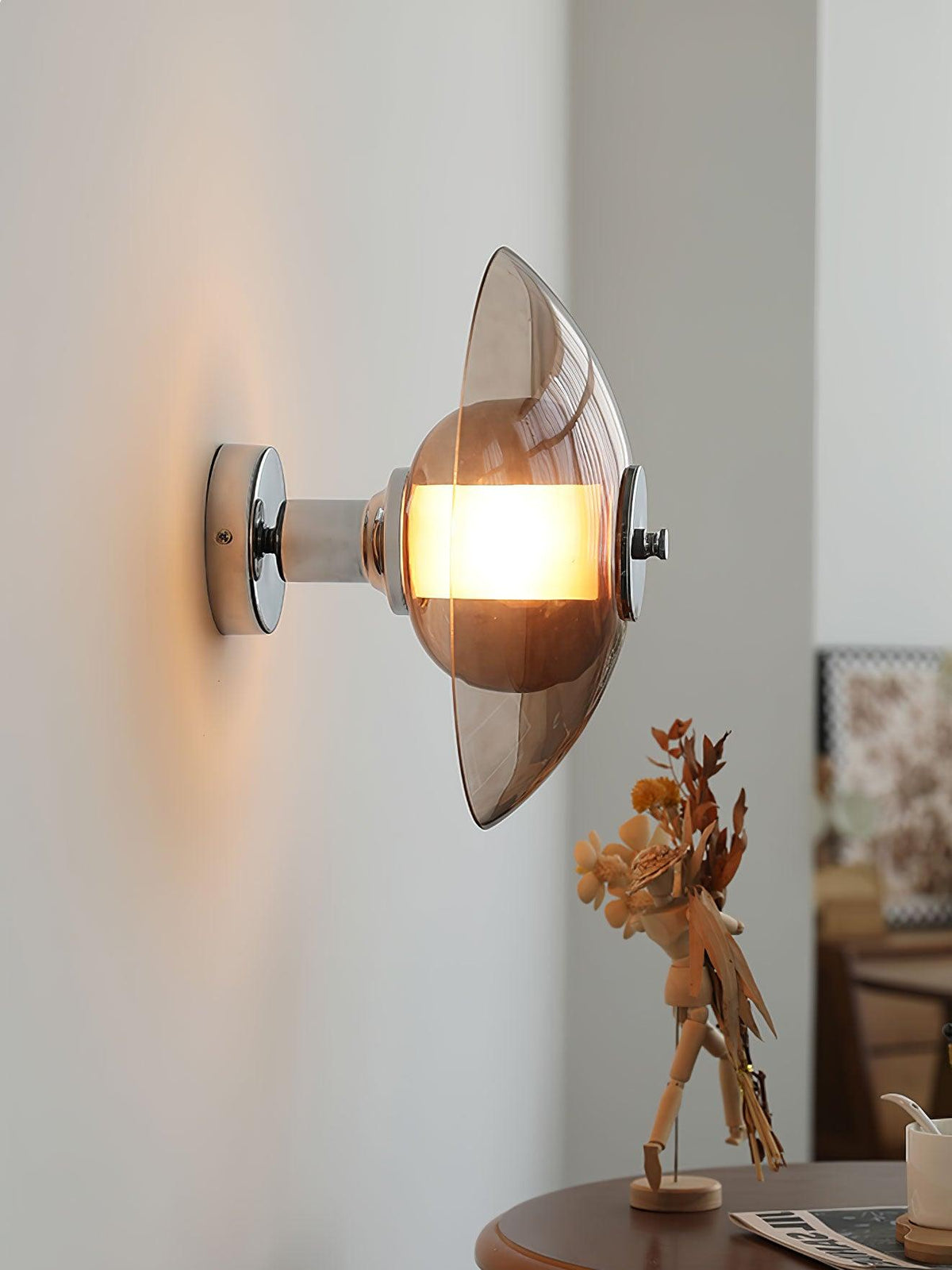 Vasolir Flying Saucer Chrom-Wandleuchte