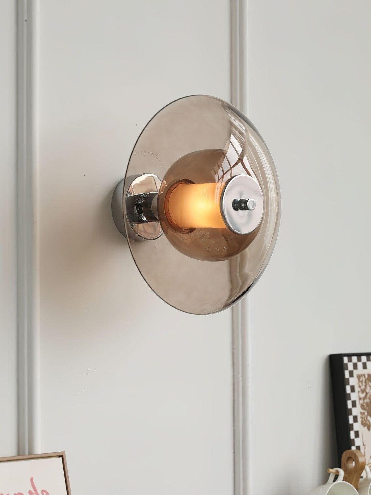 Vasolir Flying Saucer Chrom-Wandleuchte