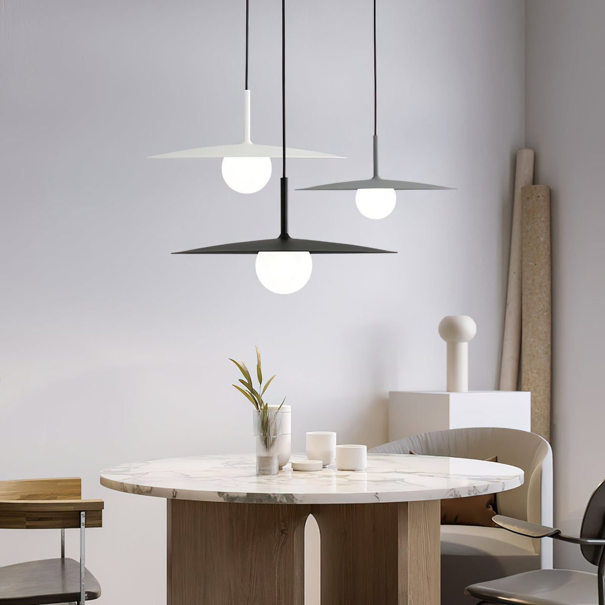 Norerise Pendelleuchte Plattenlampenschirm für Wohnzimmer