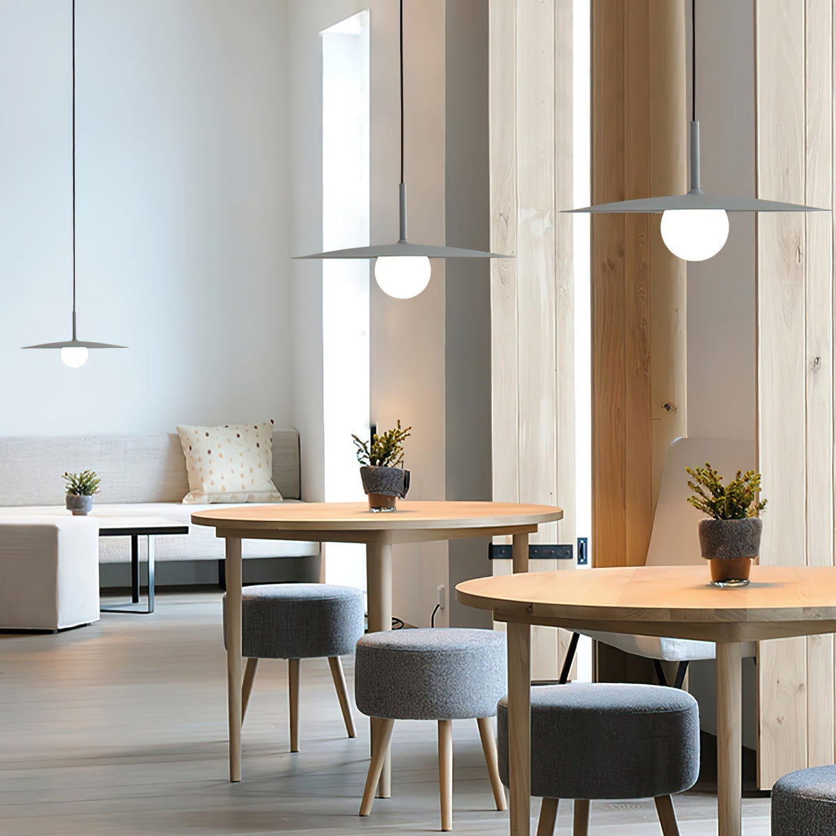 Norerise Pendelleuchte Plattenlampenschirm für Wohnzimmer