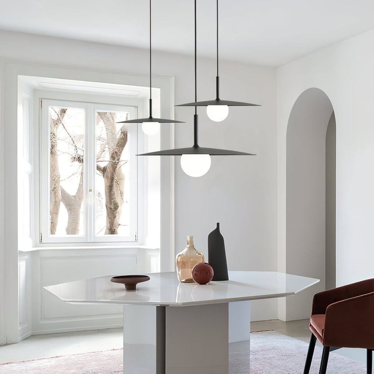 Norerise Pendelleuchte Plattenlampenschirm für Wohnzimmer