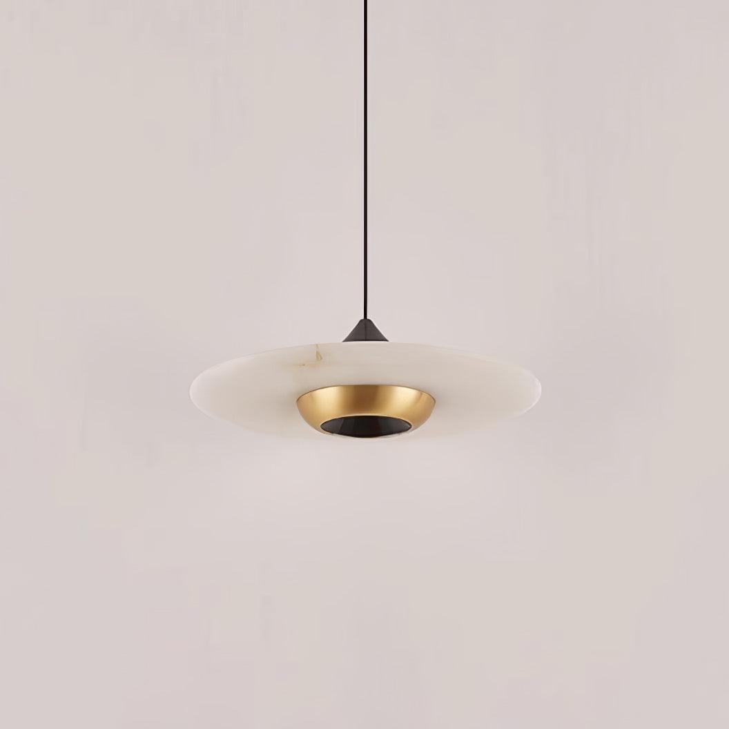 Avelyn Pendelleuchte aus Marmor im Cozy-Design | Gold & Schwarz & Weißer Marmor