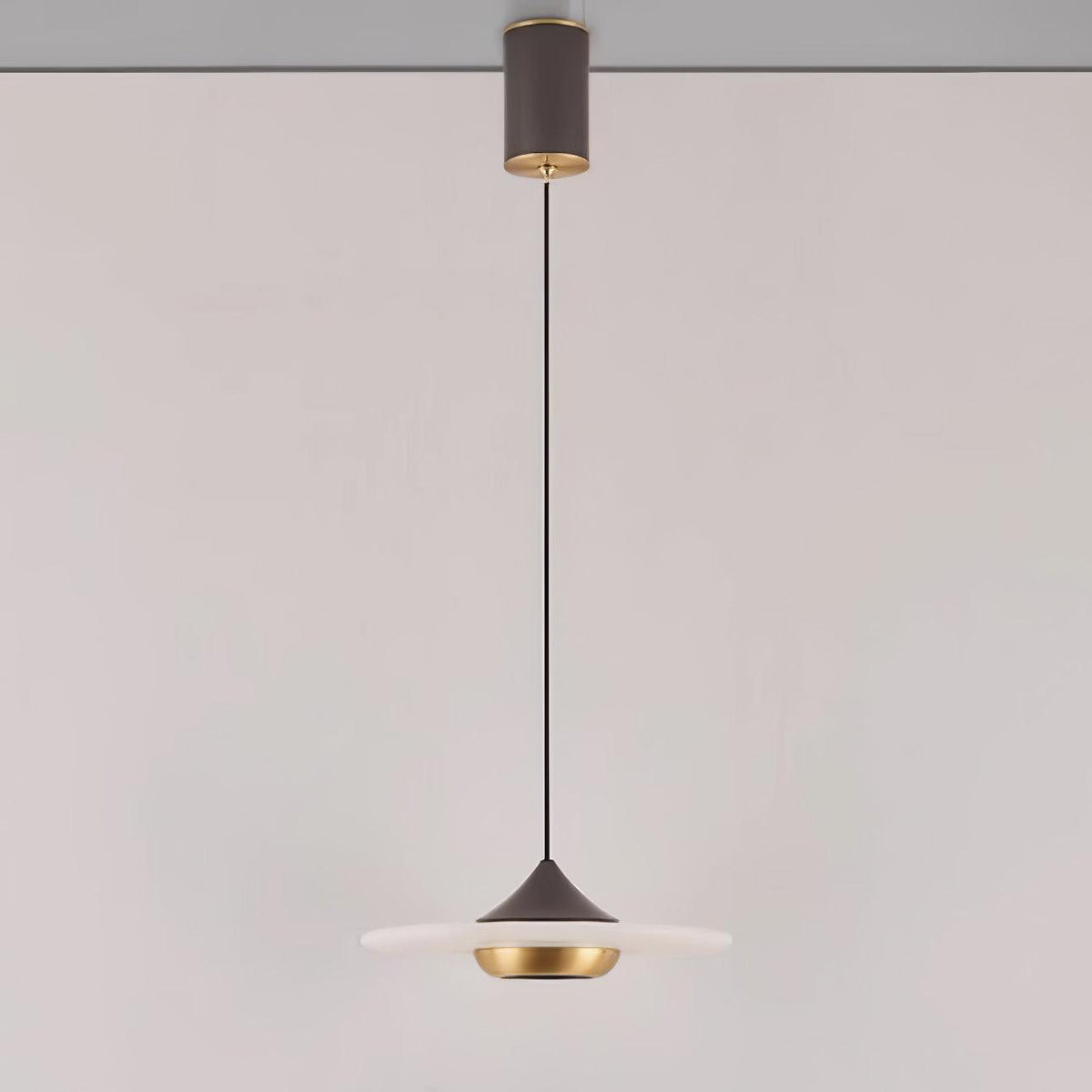 Avelyn Pendelleuchte aus Marmor im Cozy-Design | Gold & Schwarz & Weißer Marmor