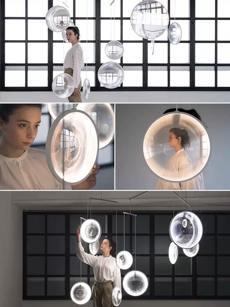 Eirienne Pendelleuchte aus Glas mit künstlerischem Design