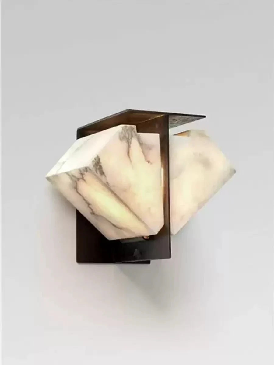 Albanelia Halo Alabaster-Wandleuchte