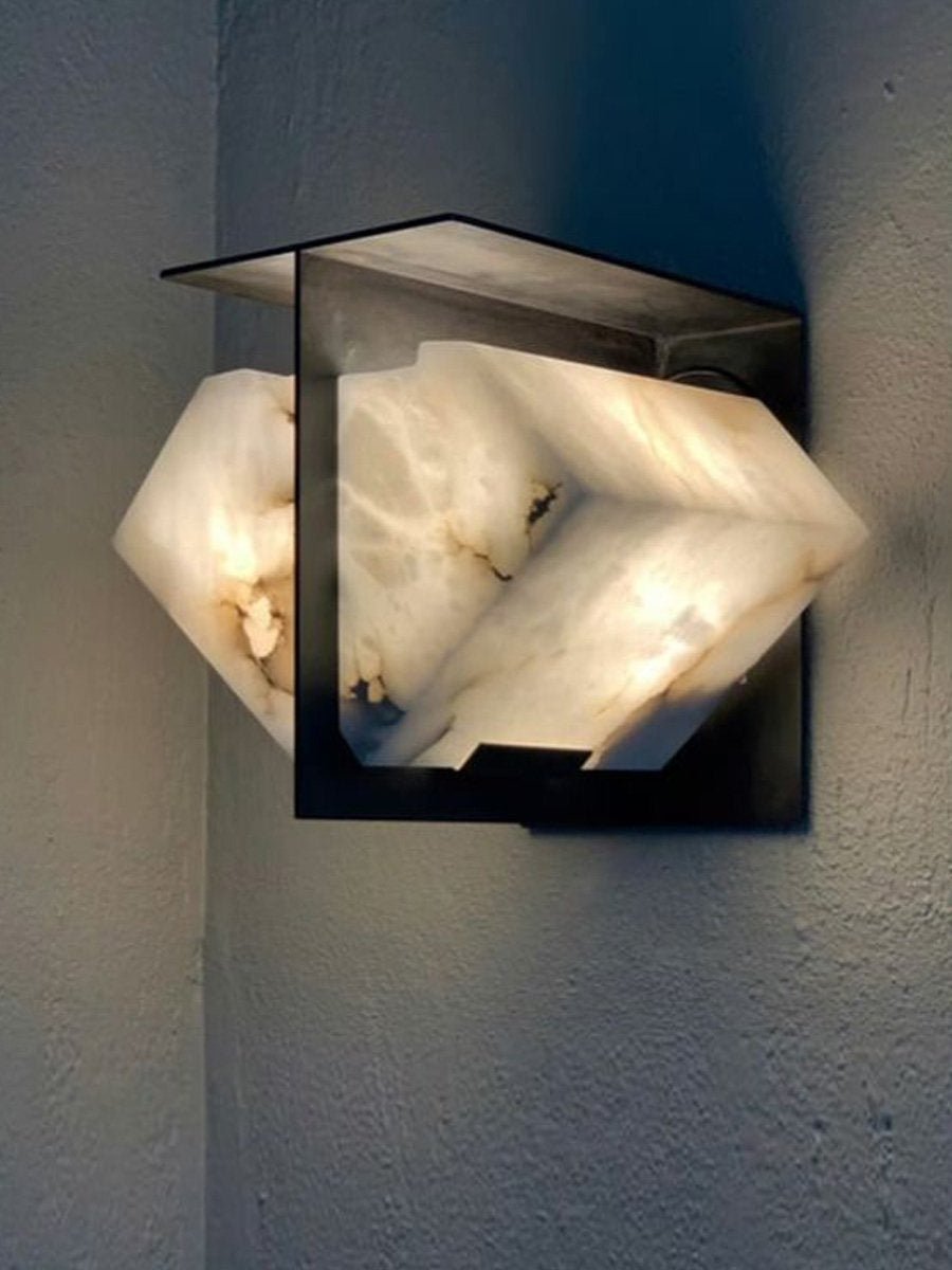 Albanelia Halo Alabaster-Wandleuchte