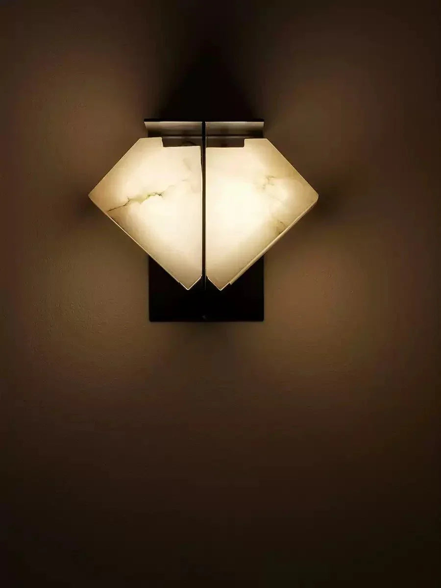 Albanelia Halo Alabaster-Wandleuchte