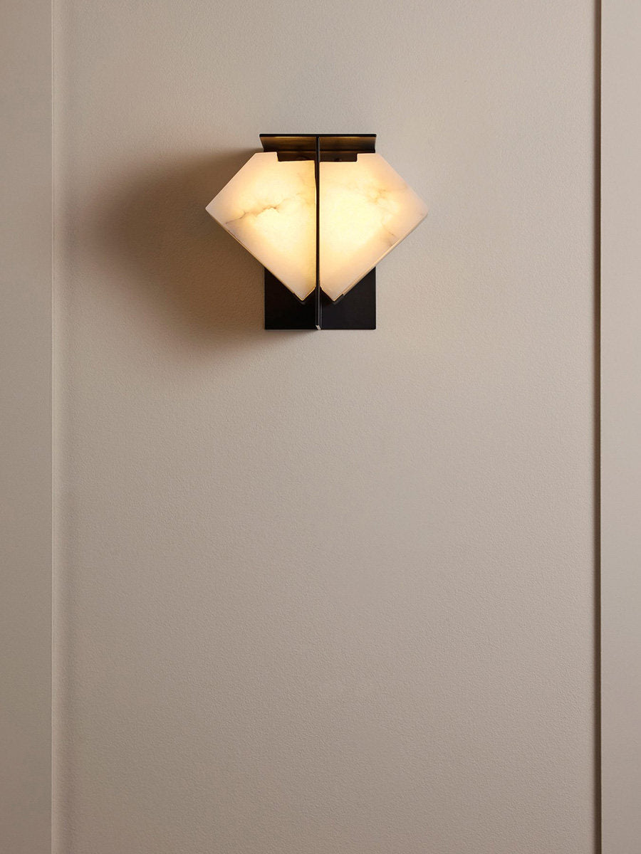 Albanelia Halo Alabaster-Wandleuchte