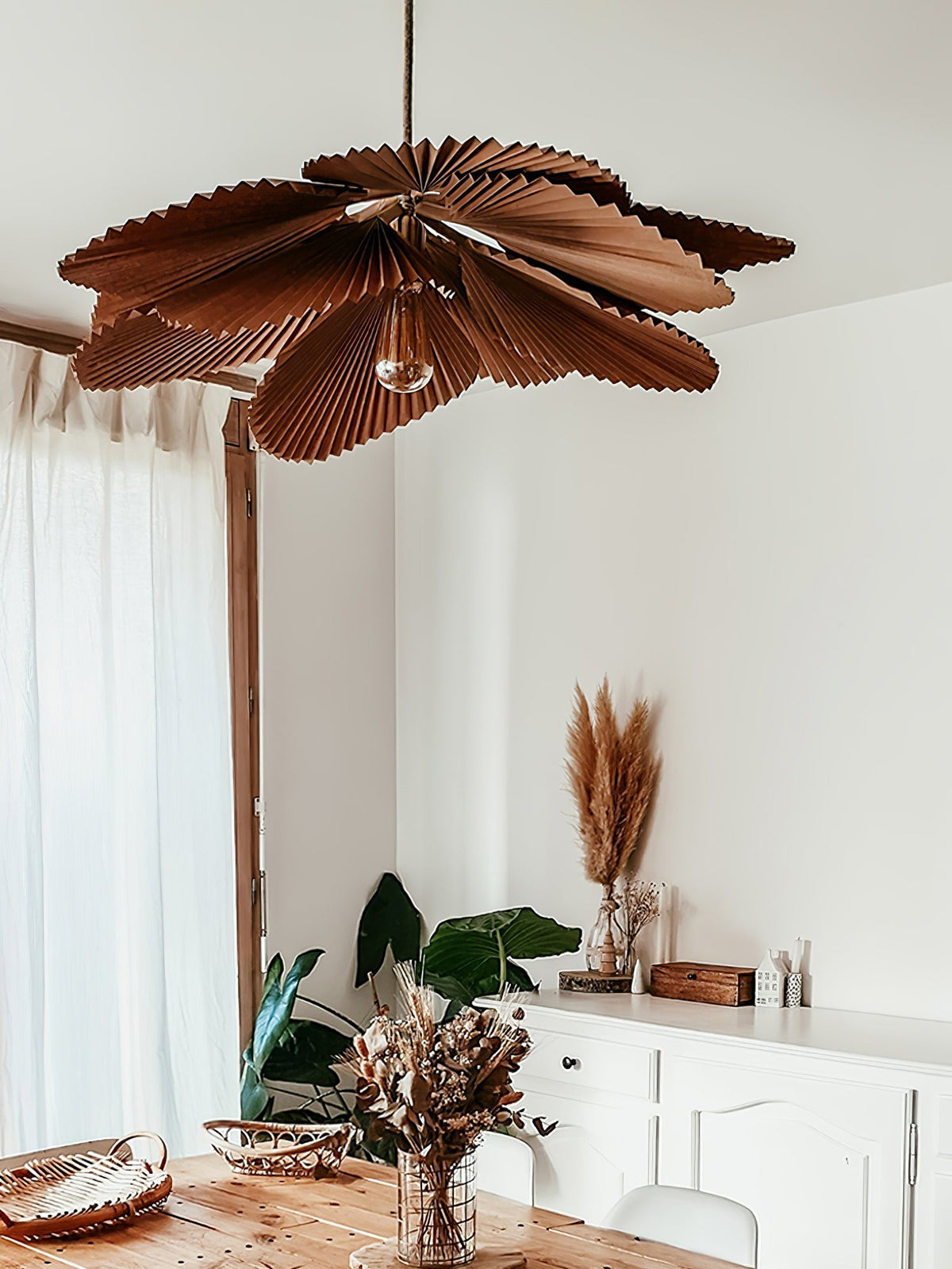 Wilto Pendelleuchte Lotus-Blatt gefalteter Papier floral
