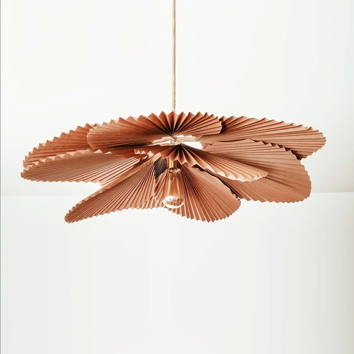 Wilto Pendelleuchte Lotus-Blatt gefalteter Papier floral