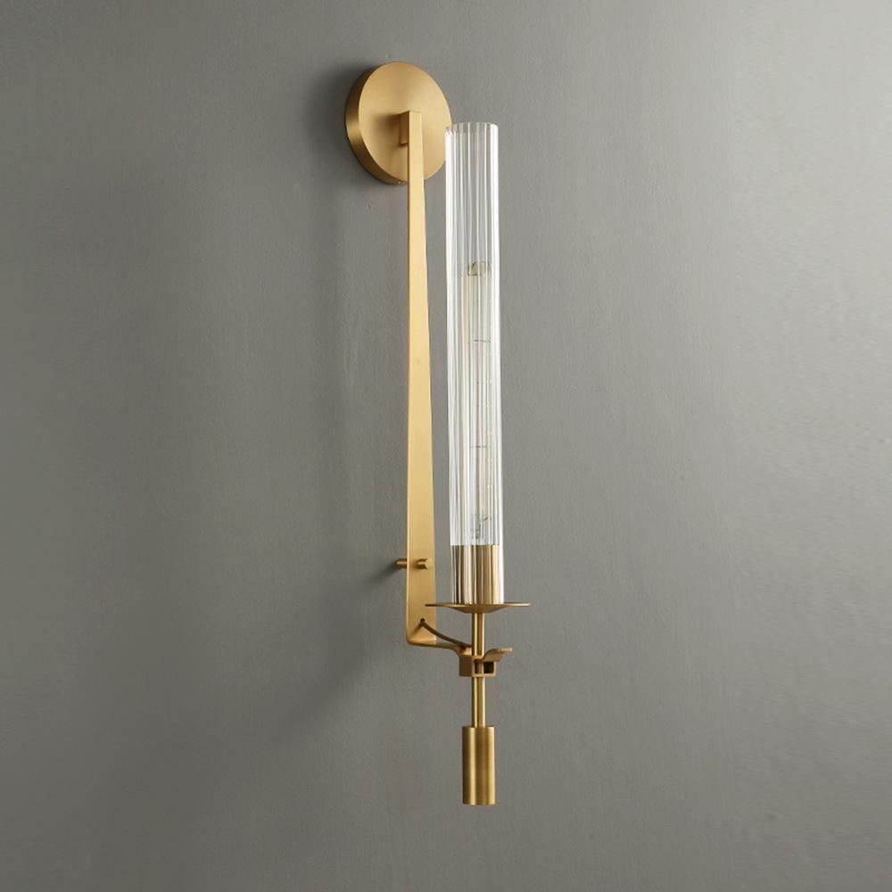 Ceshaisra Wandleuchte aus Messing und Glas im französischen Klassizismus-Stil | Cielum