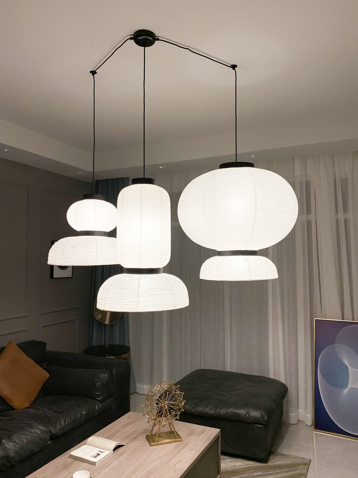 Quinvel Pendelleuchte aus Papier im skandinavischen Stil