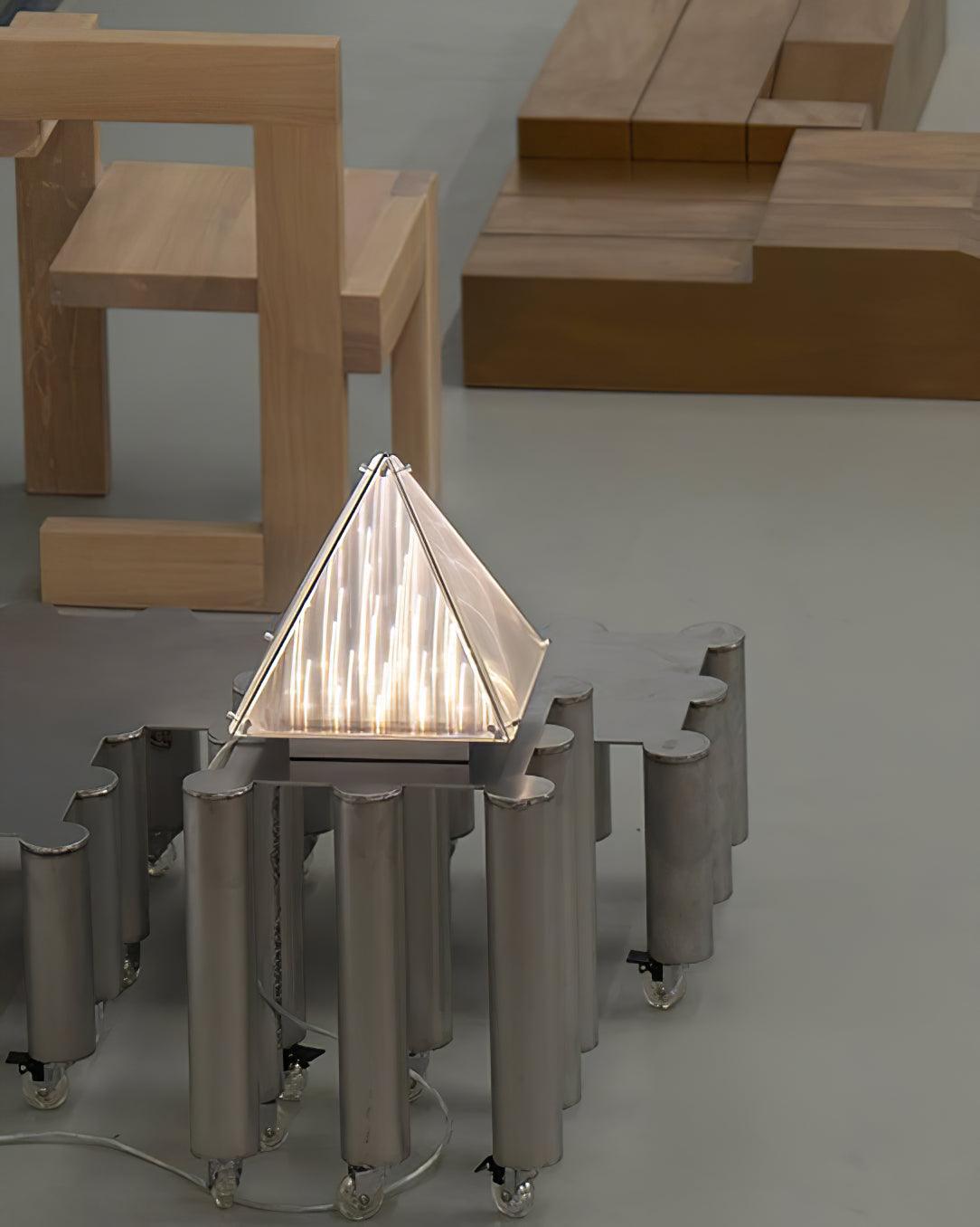 Mymiryre Pyramid-Glas-Tischleuchte