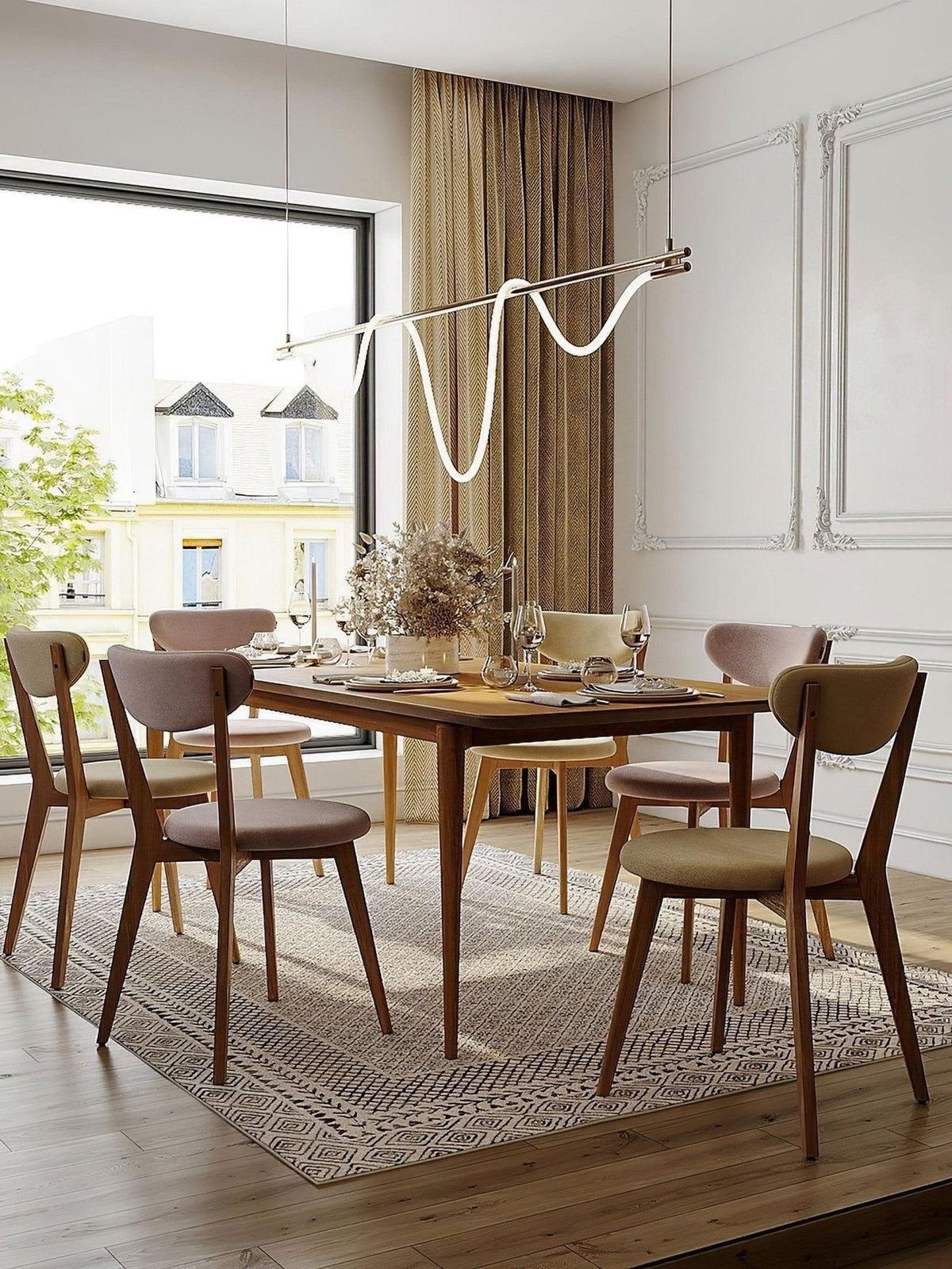 Vocor Kronleuchter flexibler Silikonbogen modern elegant