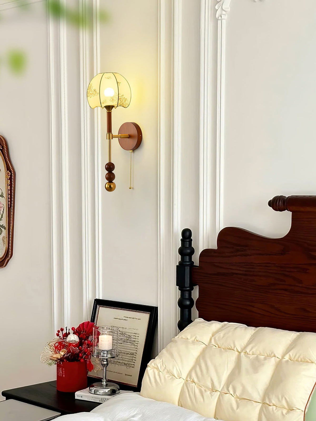 Hilda Roma Elegance Holz-Wandleuchte