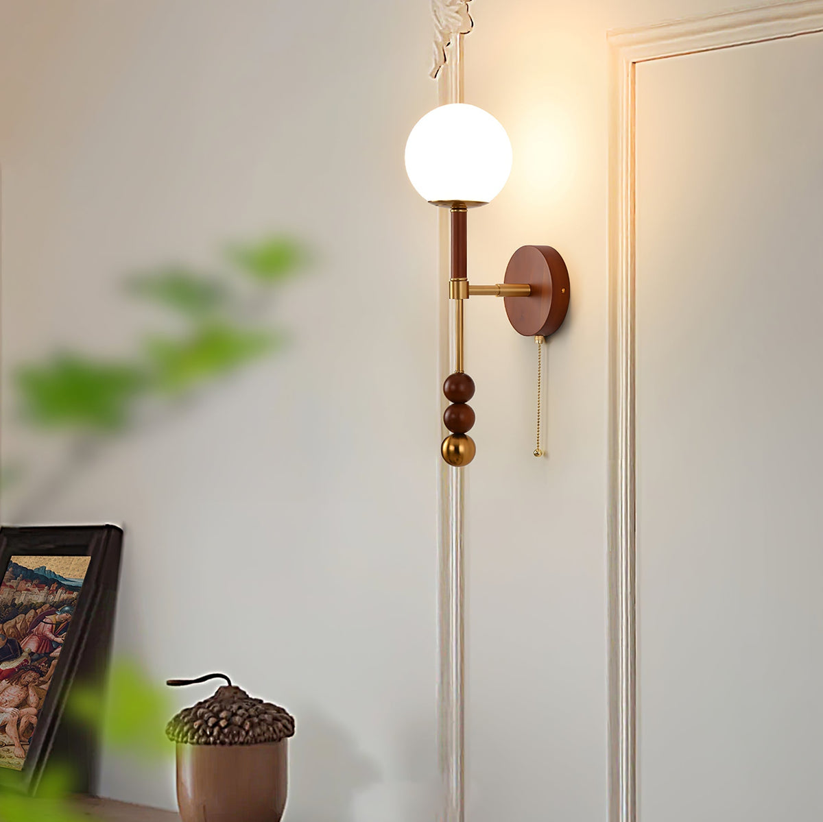 Hilda Roma Elegance Holz-Wandleuchte