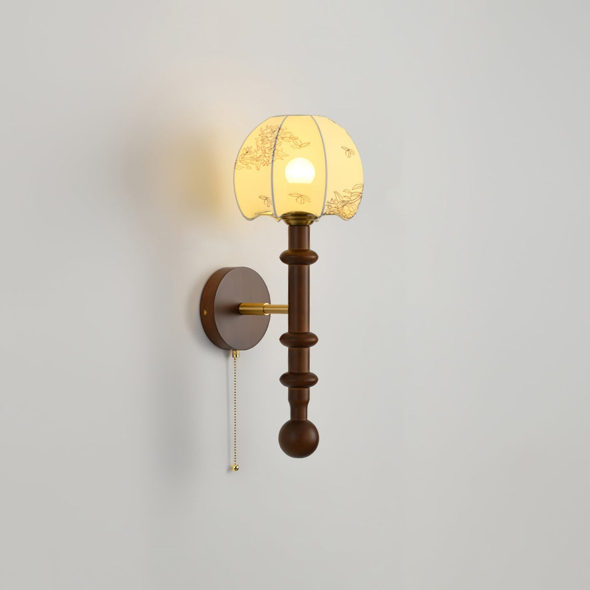 Hilda Roma Elegance Holz-Wandleuchte