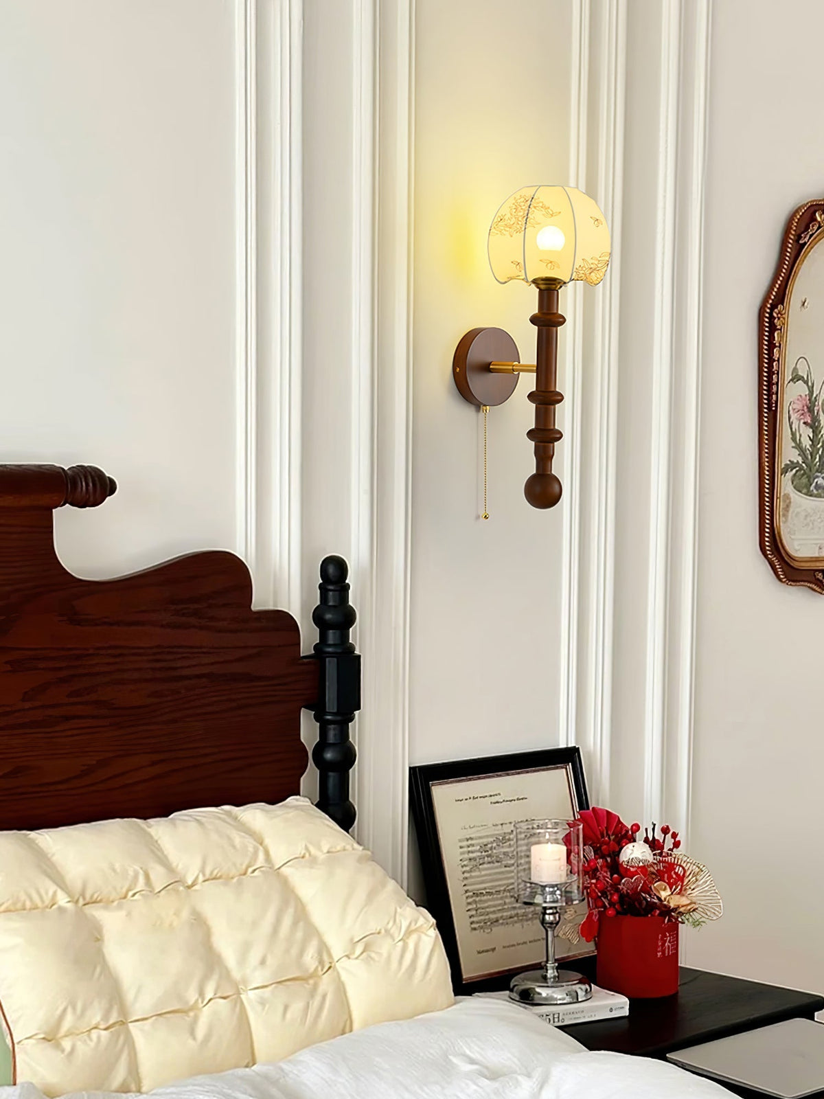 Hilda Roma Elegance Holz-Wandleuchte