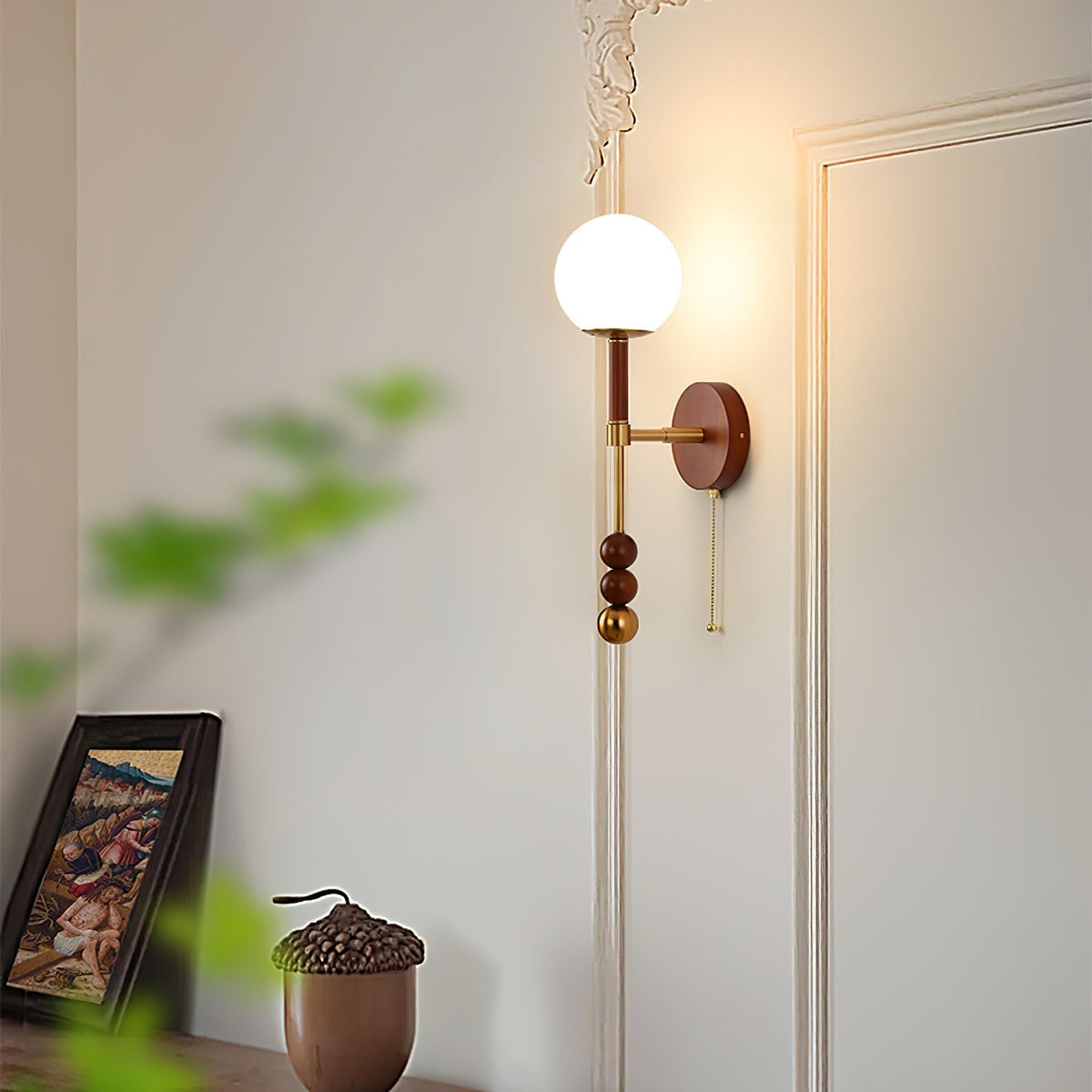 Hilda Roma Elegance Holz-Wandleuchte