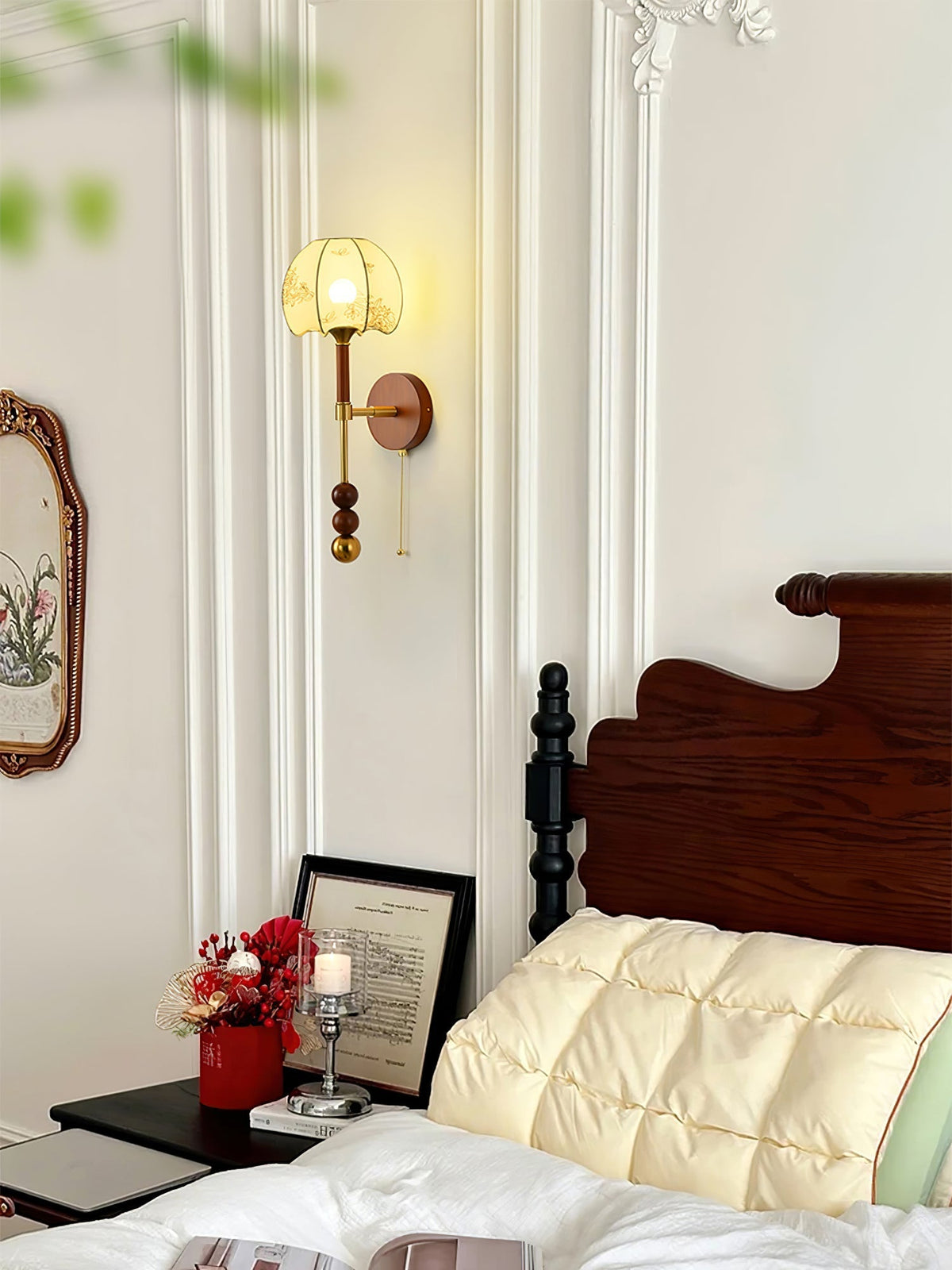 Hilda Roma Elegance Holz-Wandleuchte