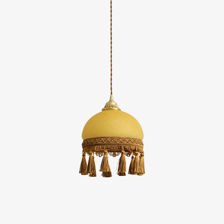 Fringe Tassels Messing Pendelleuchte