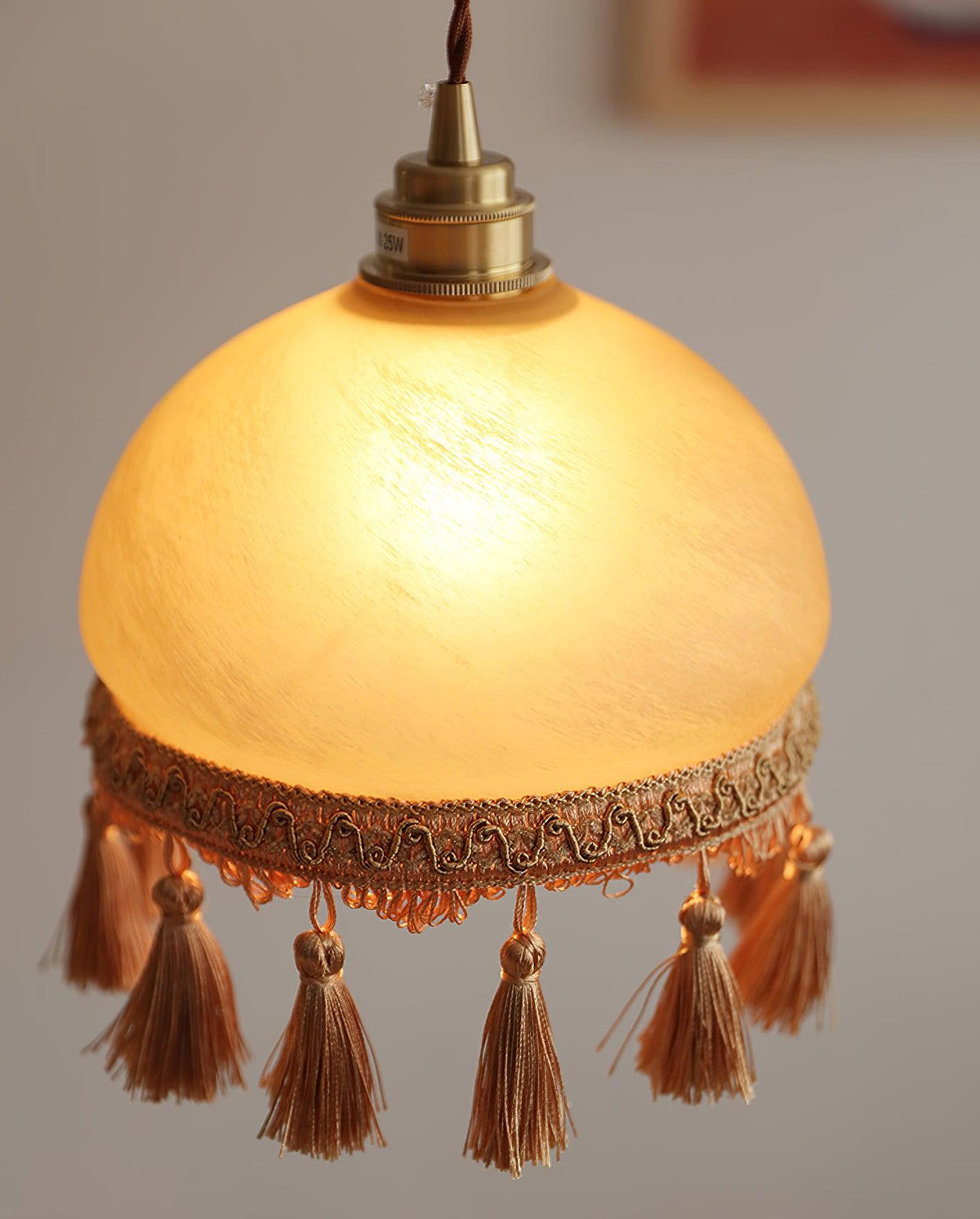 Fringe Tassels Messing Pendelleuchte