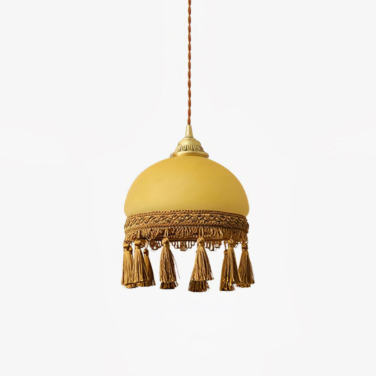 Fringe Tassels Messing Pendelleuchte