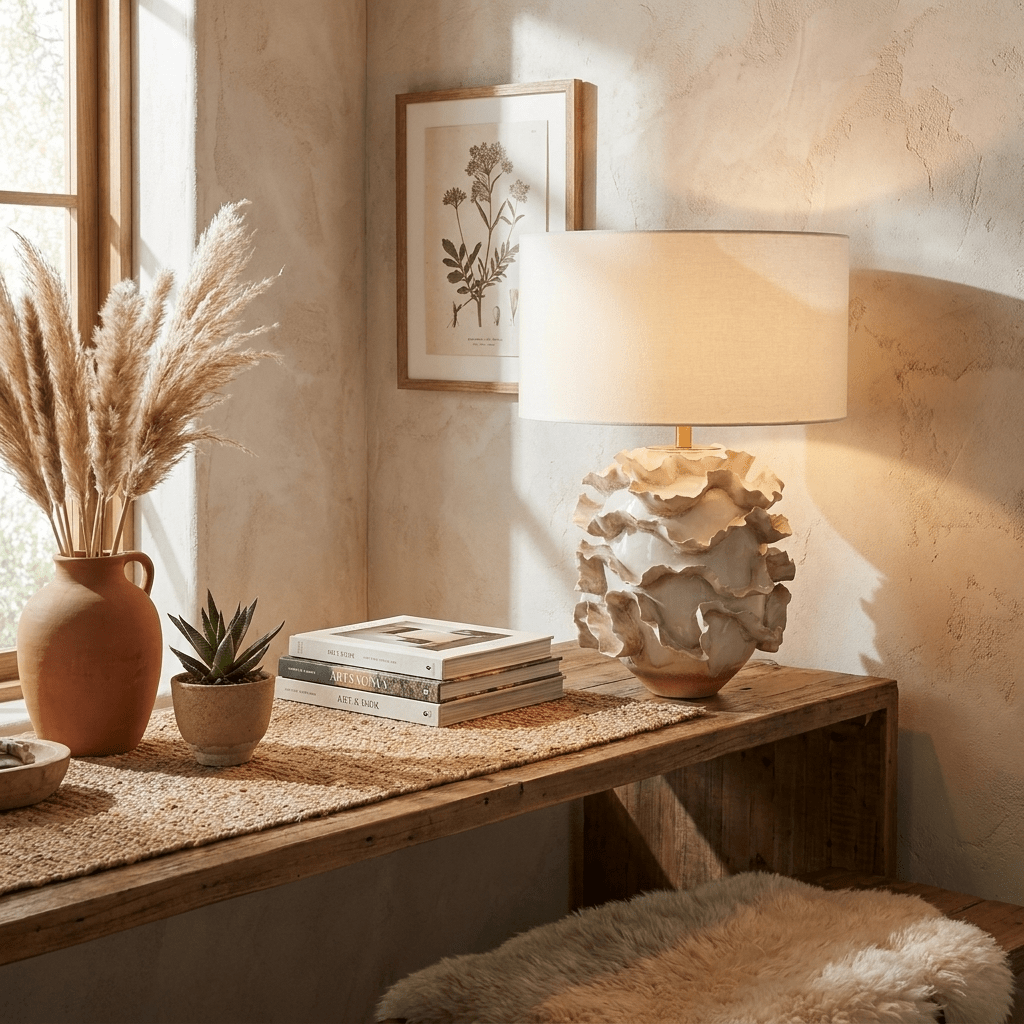Florienne Keramik-Tischlampe
