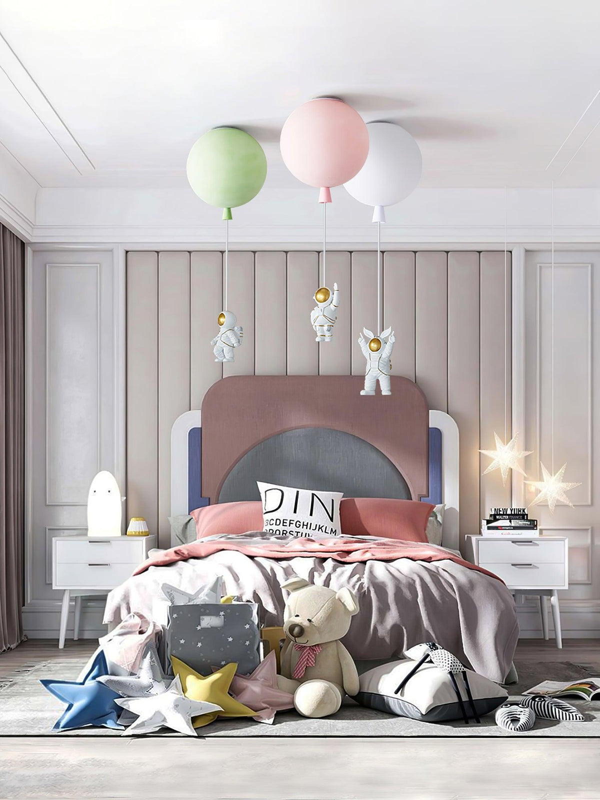 Nirerira Deckenleuchte Acrylballon Astronaut verspielt für Kinderzimmer