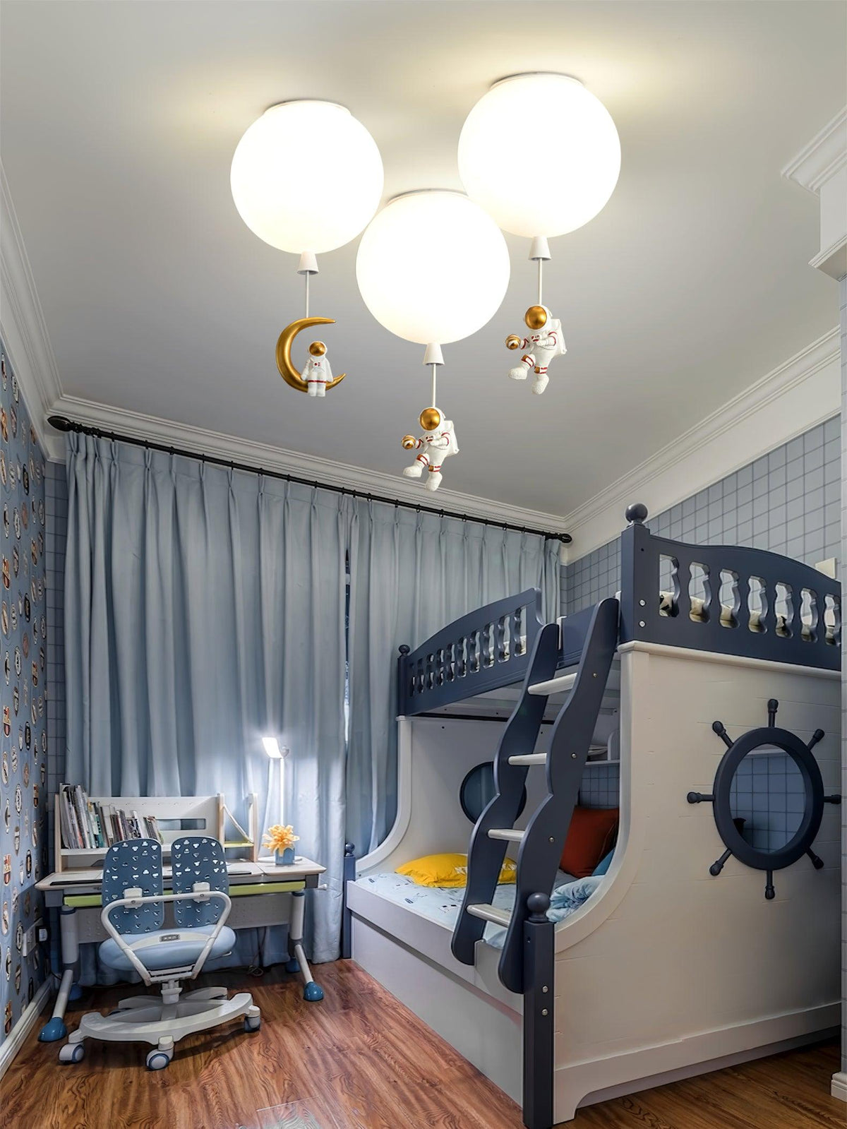 Nirerira Deckenleuchte Acrylballon Astronaut verspielt für Kinderzimmer
