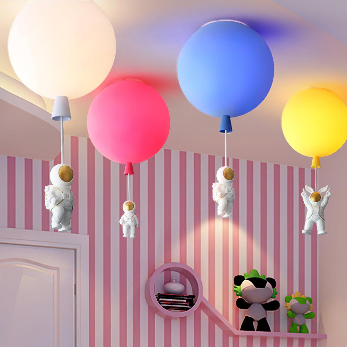Nirerira Deckenleuchte Acrylballon Astronaut verspielt für Kinderzimmer