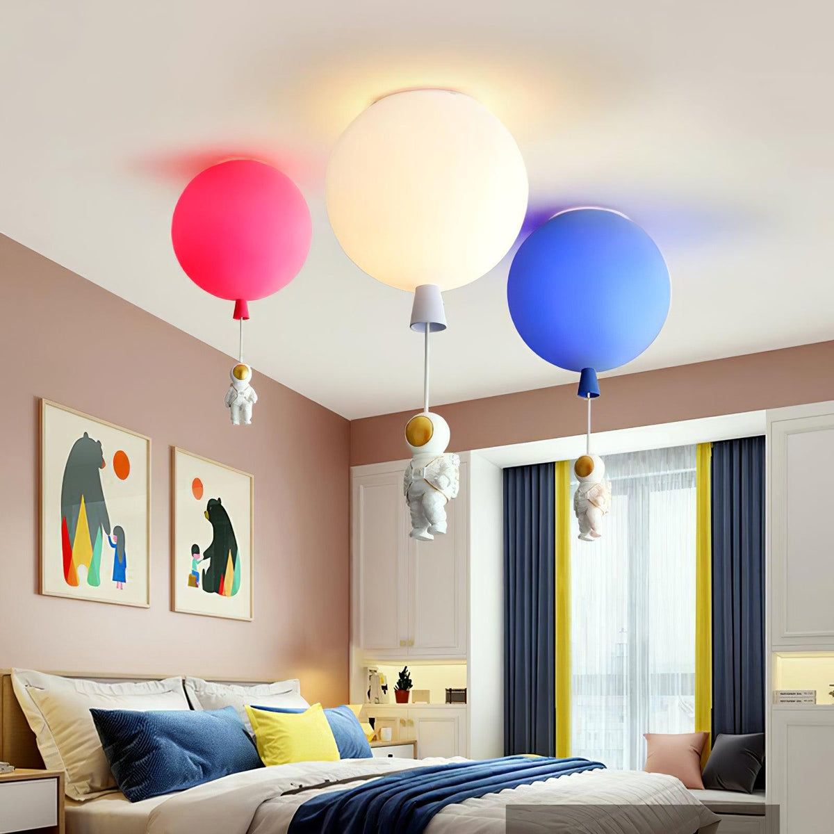 Nirerira Deckenleuchte Acrylballon Astronaut verspielt für Kinderzimmer