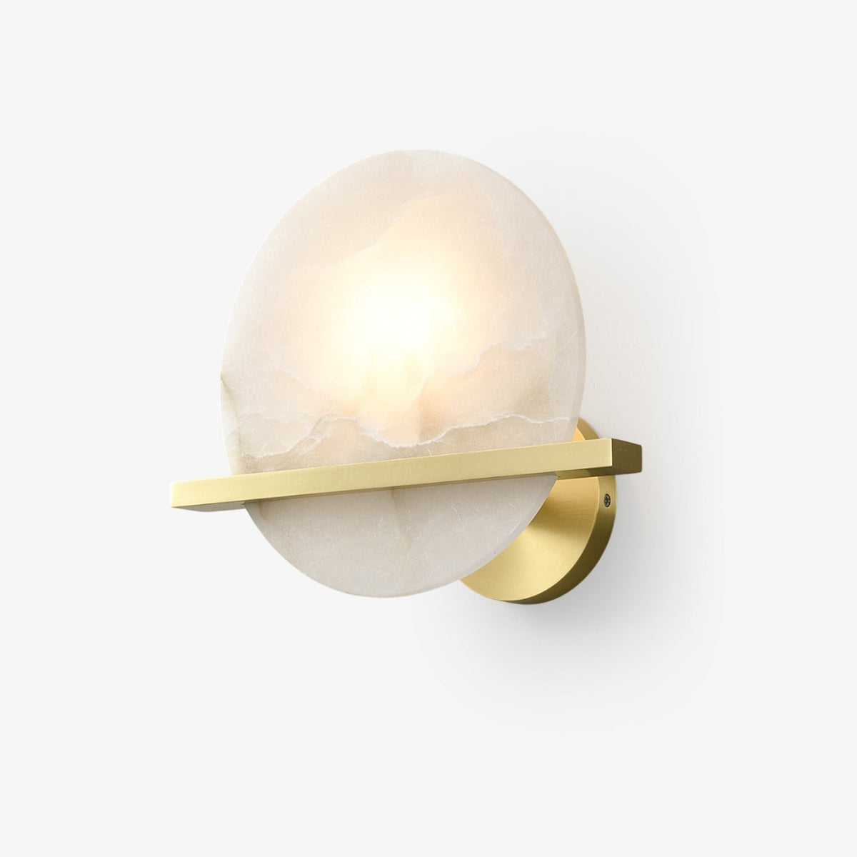 Avemis Kugel aus Alabaster Wandleuchte