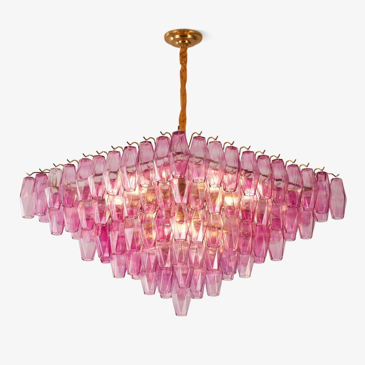 Miroian Kronleuchter Fuchsia Prism Inverted Pyramid