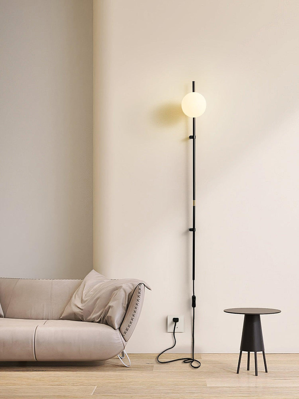 Curaeion zeitgenössische minimalistische Wandleuchte aus Glas mit US-Stecker