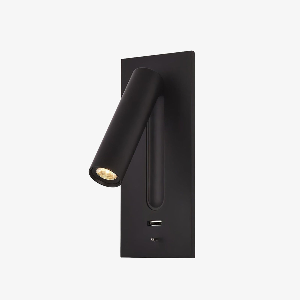 Sothis zeitgenössische minimalistische Nachttisch-Wandleuchte USB Schwarz
