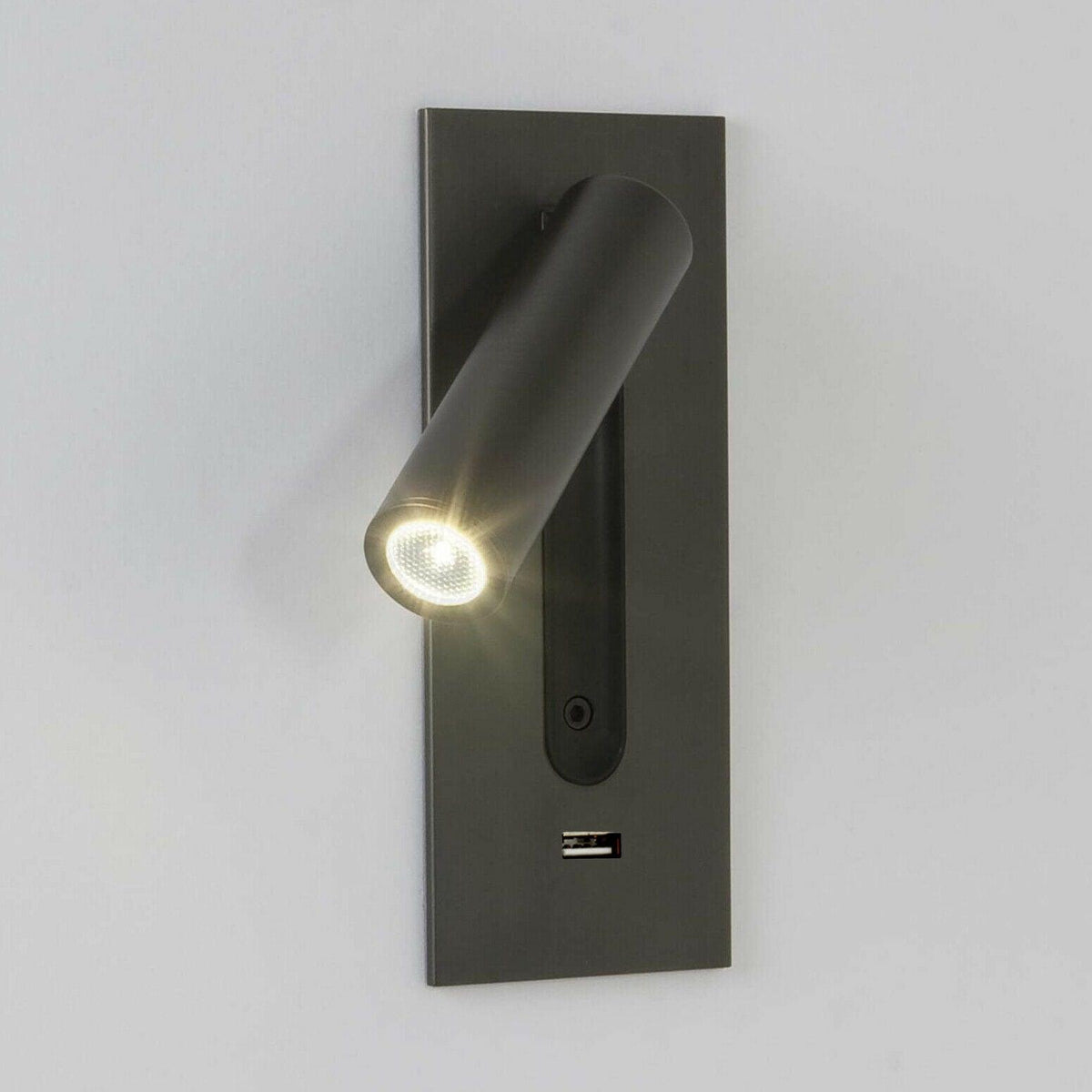 Sothis zeitgenössische minimalistische Nachttisch-Wandleuchte USB Schwarz