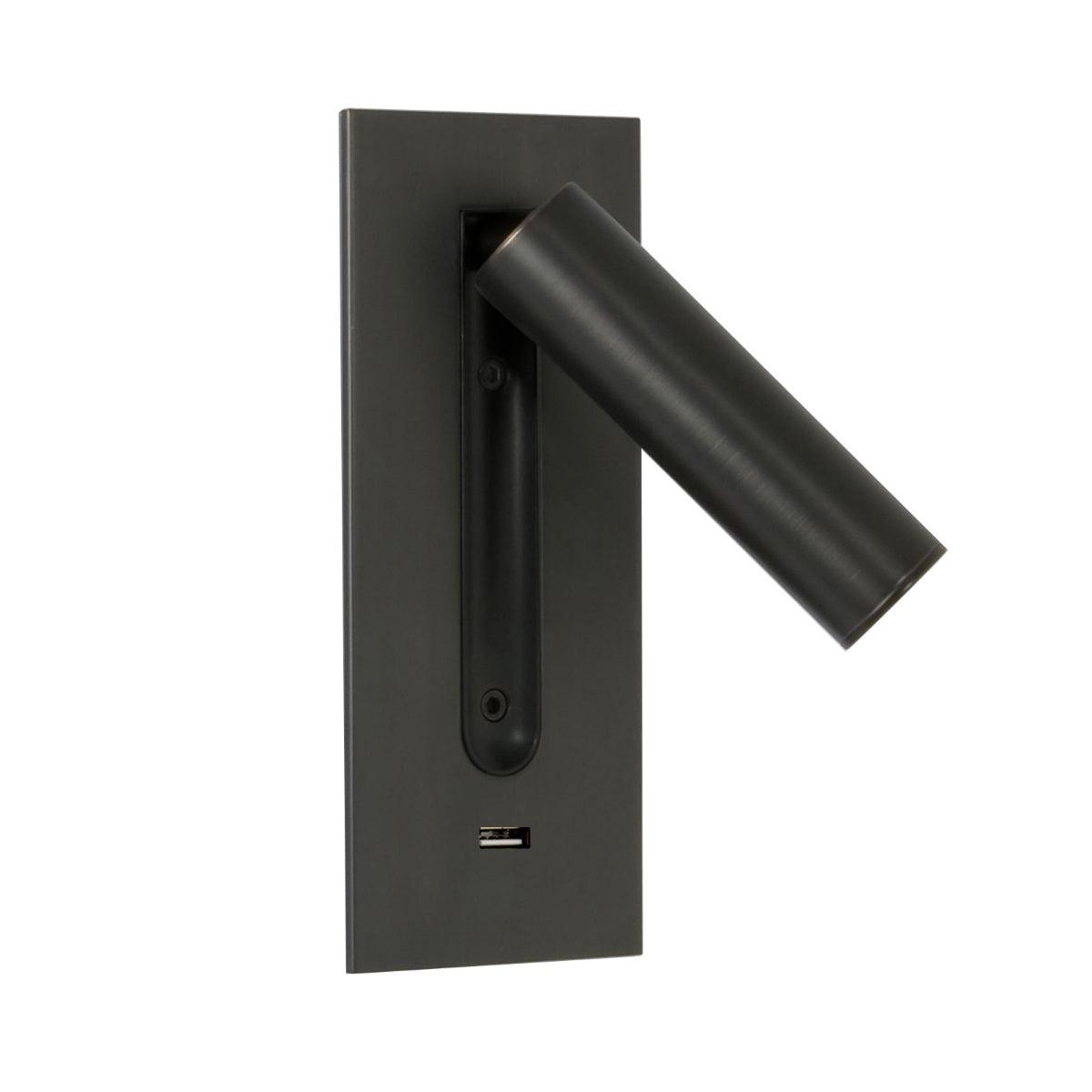 Sothis zeitgenössische minimalistische Nachttisch-Wandleuchte USB Schwarz