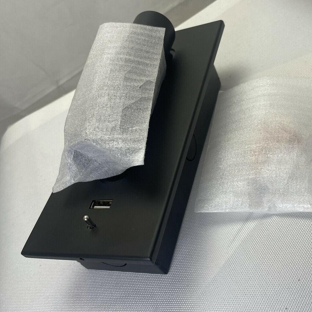 Sothis zeitgenössische minimalistische Nachttisch-Wandleuchte USB Schwarz
