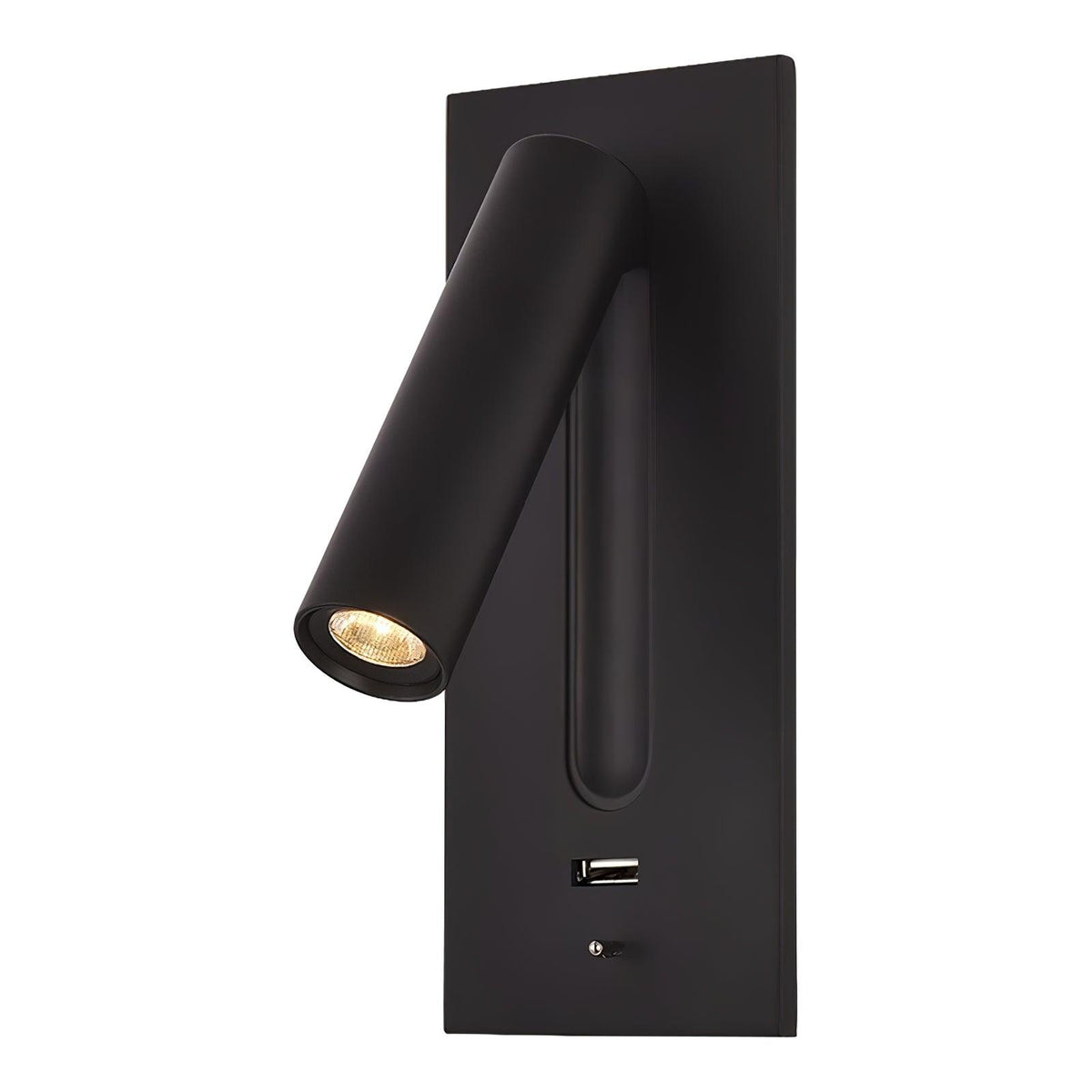Sothis zeitgenössische minimalistische Nachttisch-Wandleuchte USB Schwarz