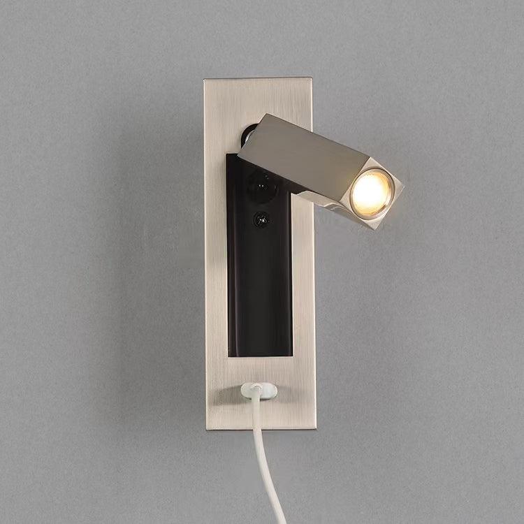 Sothis zeitgenössische minimalistische Nachttisch-Wandleuchte USB Schwarz