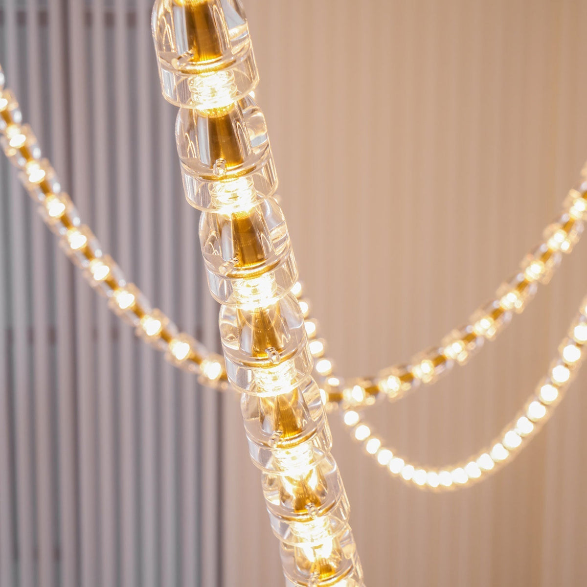 Elyisaine Kronleuchter Kristall Gold LED 3-Line