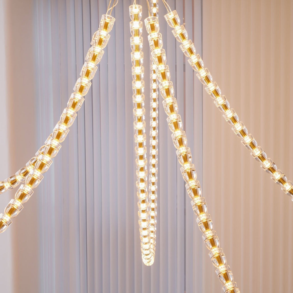 Elyisaine Kronleuchter Kristall Gold LED 3-Line