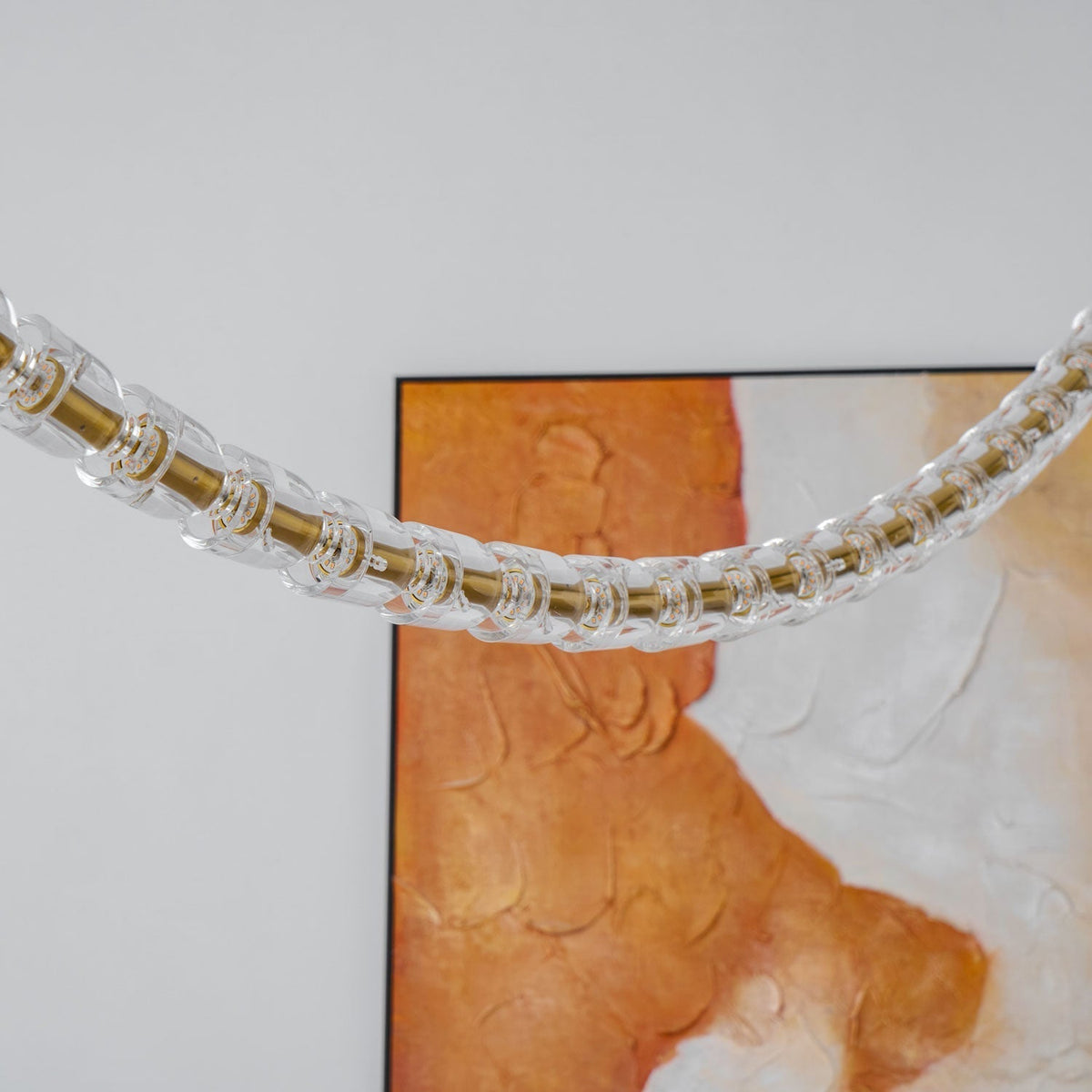 Elyisaine Kronleuchter Kristall Gold LED 3-Line