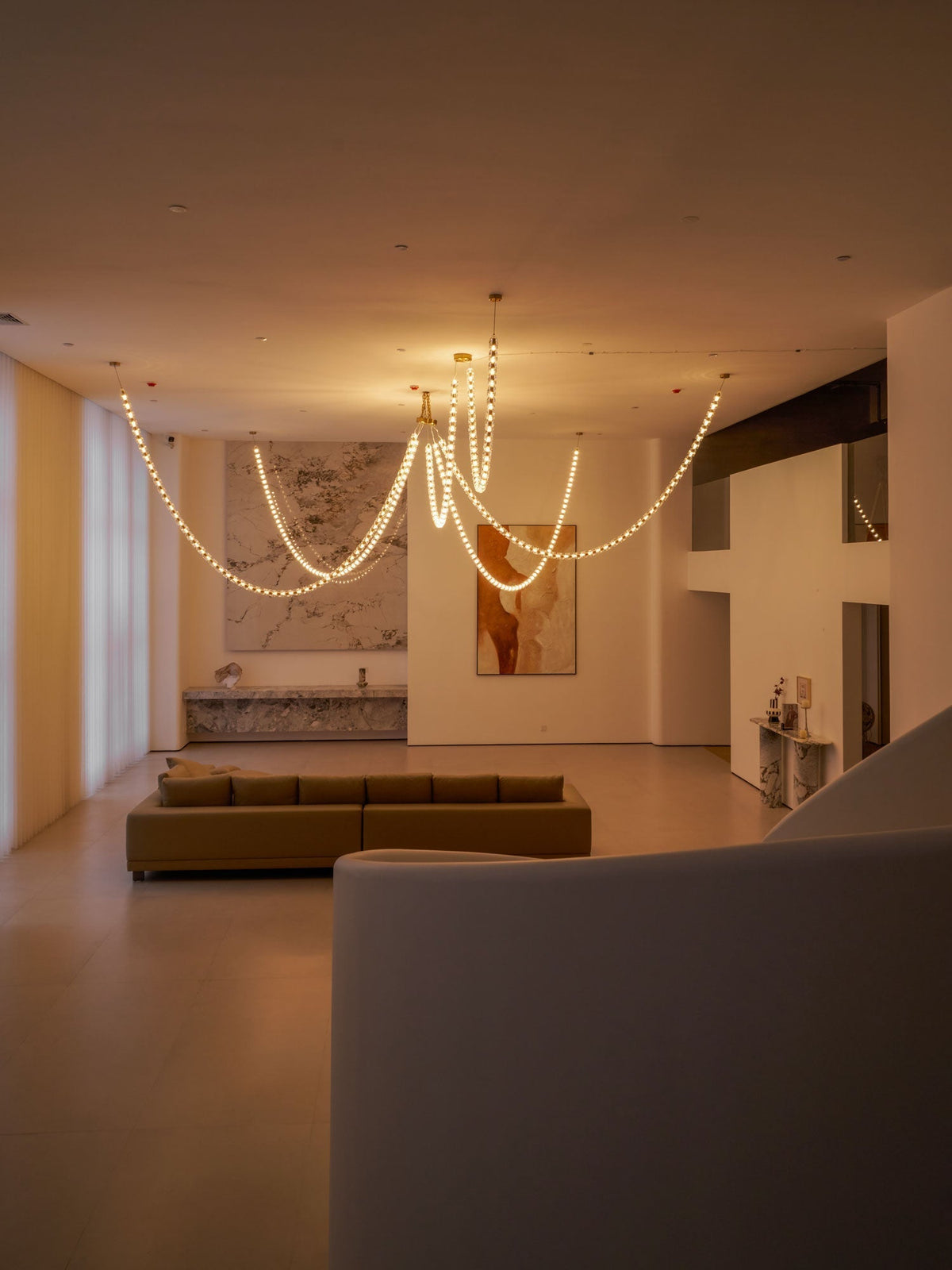 Elyisaine Kronleuchter Kristall Gold LED 3-Line