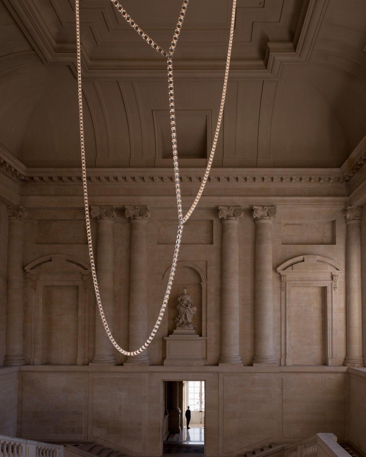 Elyisaine Kronleuchter Kristall Gold LED 3-Line