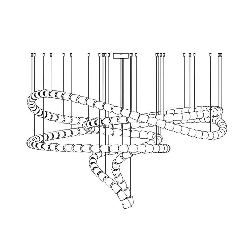 Cavenira Art Deco Kristall Kronleuchter