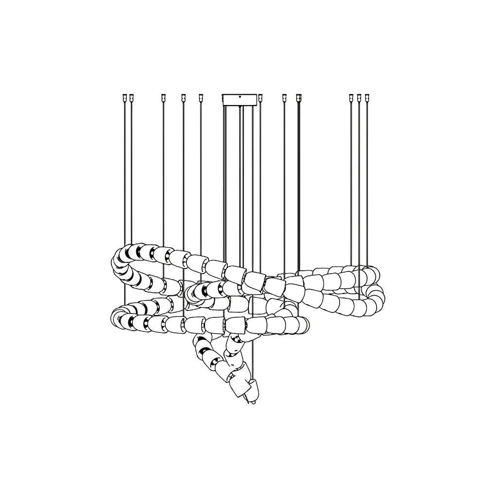 Cavenira Art Deco Kristall Kronleuchter