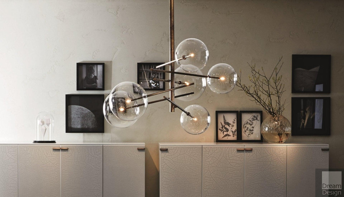 Aveno Kronleuchter LED Kristall transparent