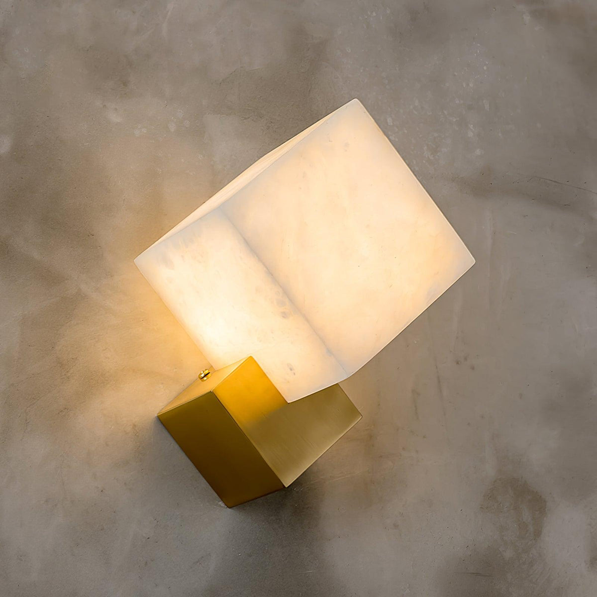 Block Alabaster-Wandleuchte